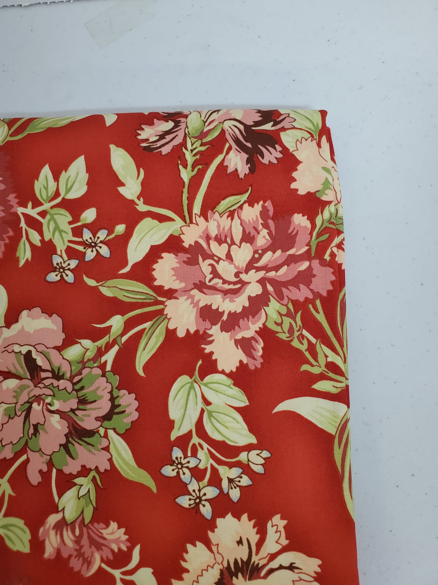 Posy Meadows Main Floral Red