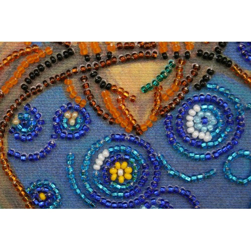 Midnight Owl Small Bead Embroidery