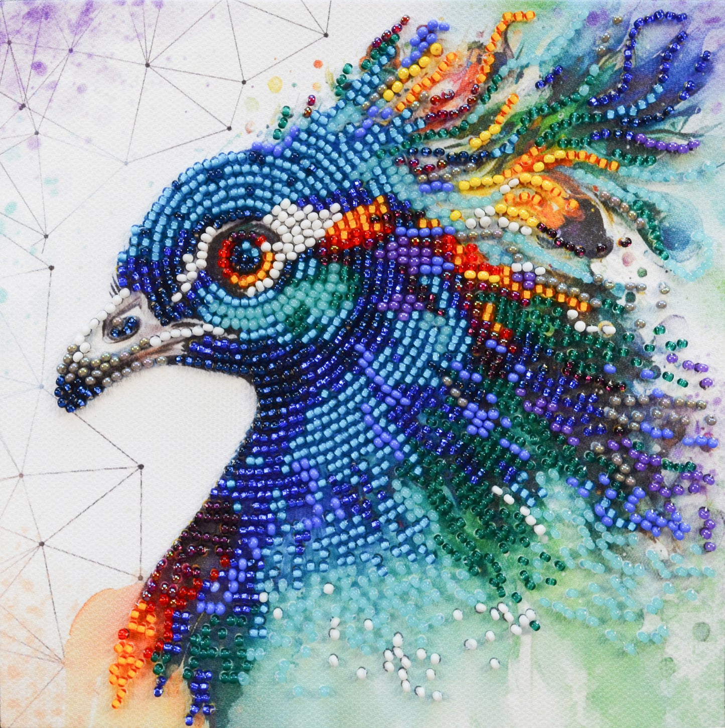 Respectable Peacock Bead Embroidery