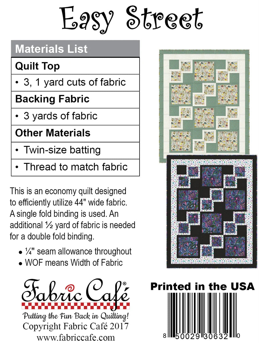 Easy Street 3-Yard Quilt Pattern