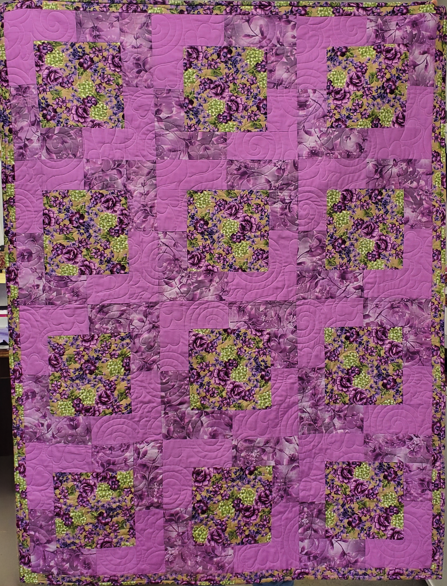 Purple Garden Town Square 3-Yard Quilt Kit