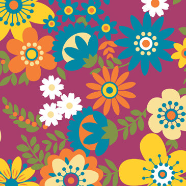 Fabulous Medium Floral Fuchsia