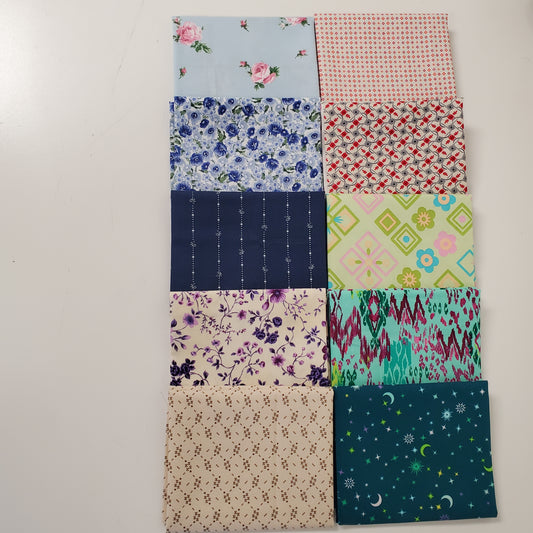 Fat Quarter Bundle 10 Pieces - Meow Mix