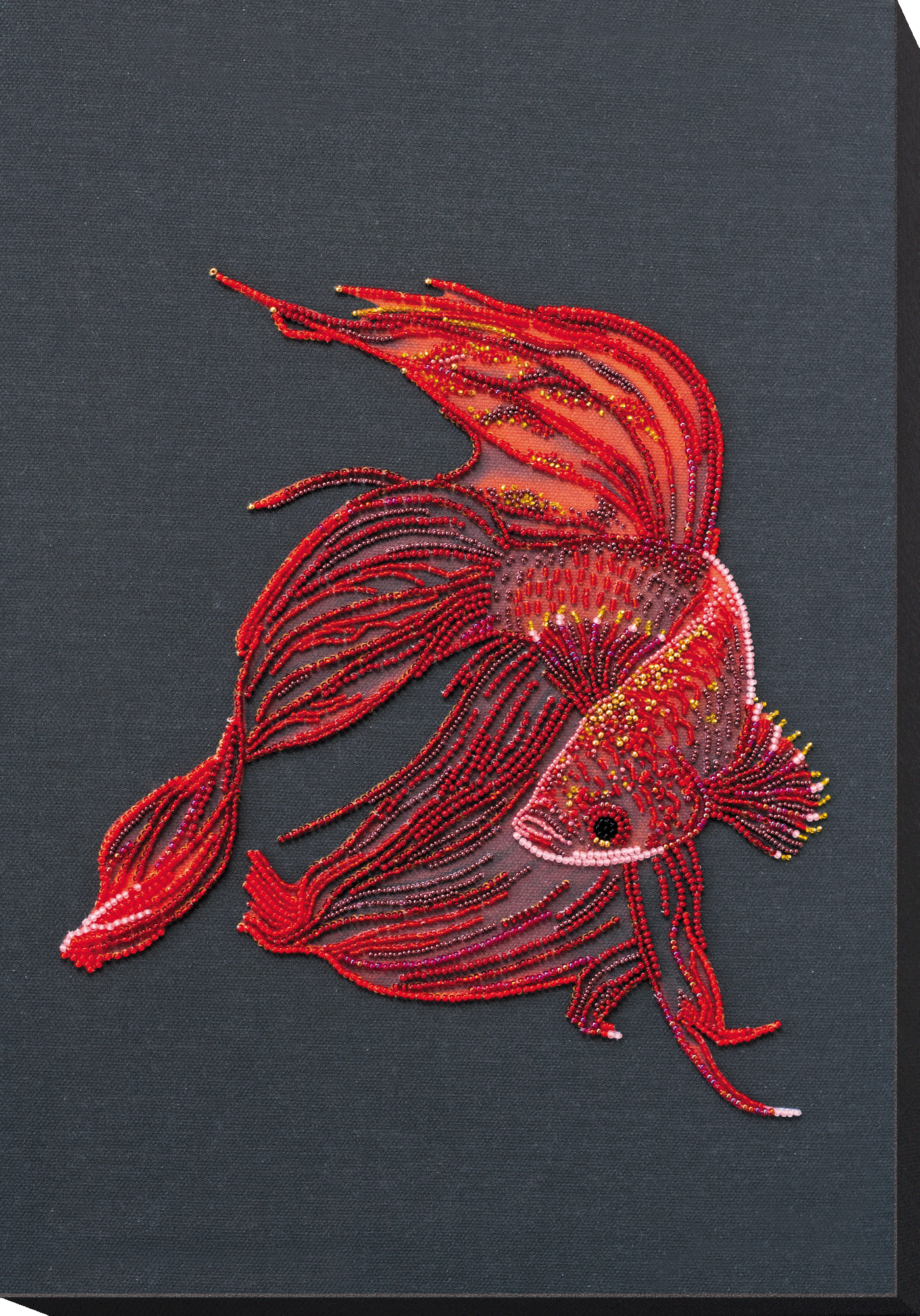 Red Gold Bead Embroidery