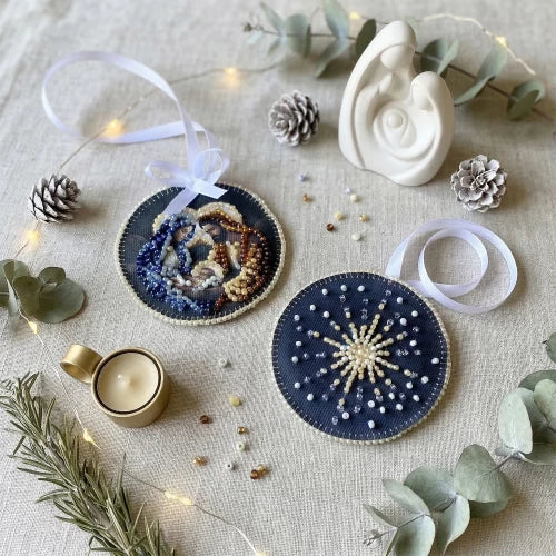 Holy Night Ornament Bead Embroidery