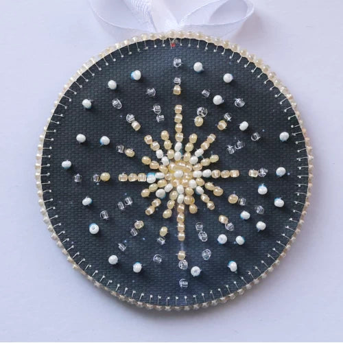 Holy Night Ornament Bead Embroidery