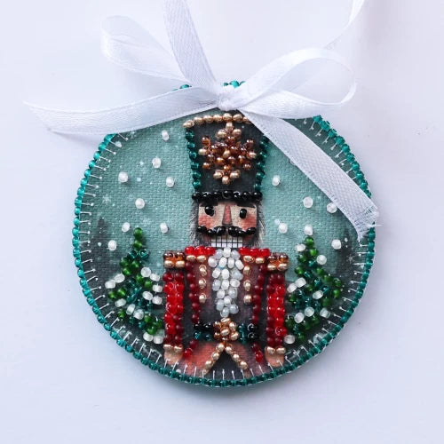 Ballet of the Winter Night Ornament Bead Embroidery