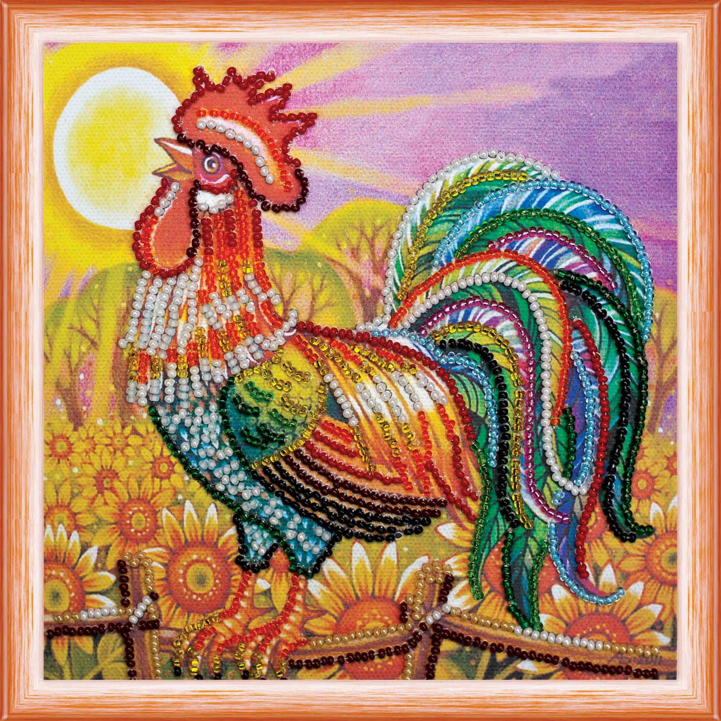 Cockerel Small Bead Embroidery