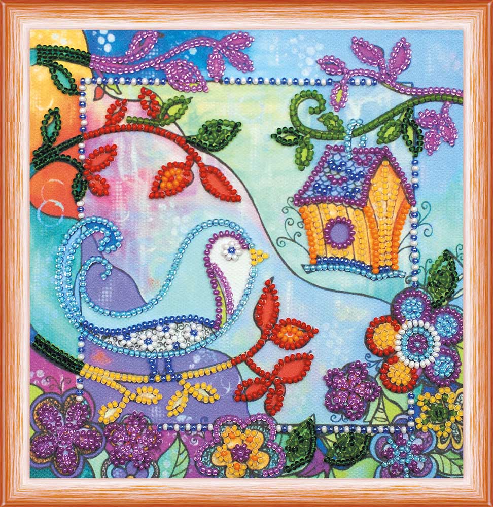 Spring For Birds Small Bead Embroidery
