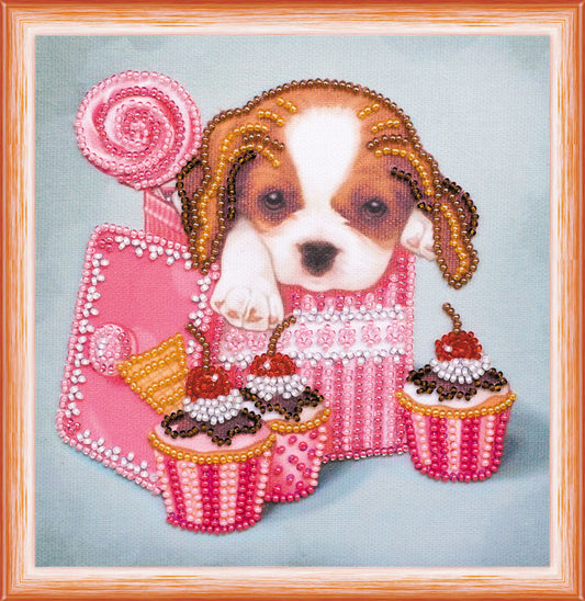 Sweet Joy Puppy Bead Embroidery