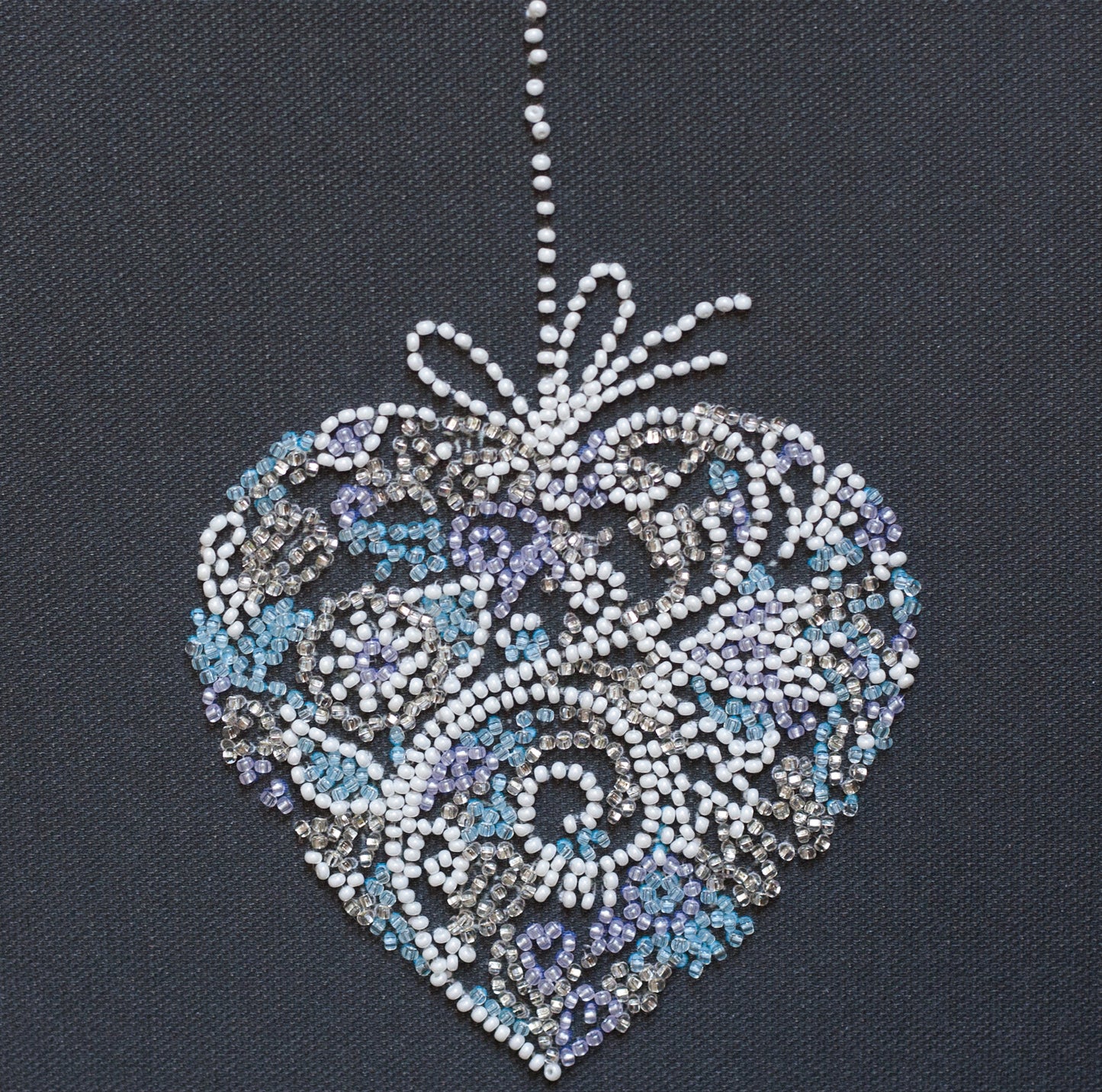 Lace Heart Ornament Bead Embroidery