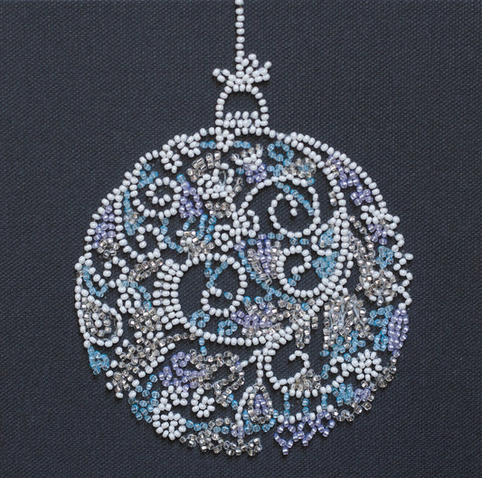 Lace Ball Ornament Bead Embroidery
