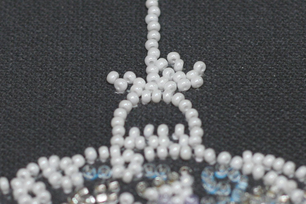 Lace Ball Ornament Bead Embroidery