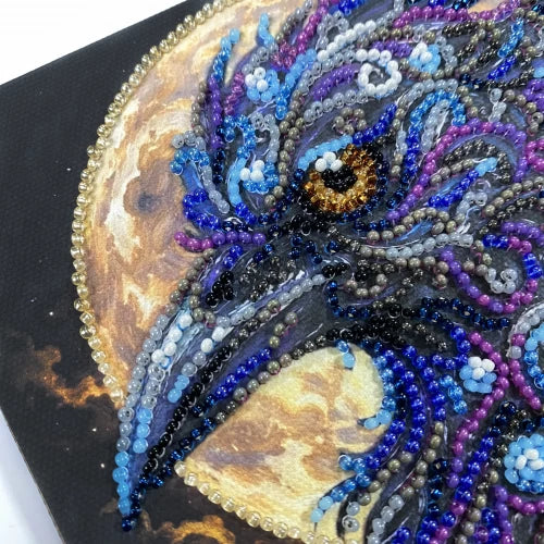 Amber Gaze Bead Embroidery