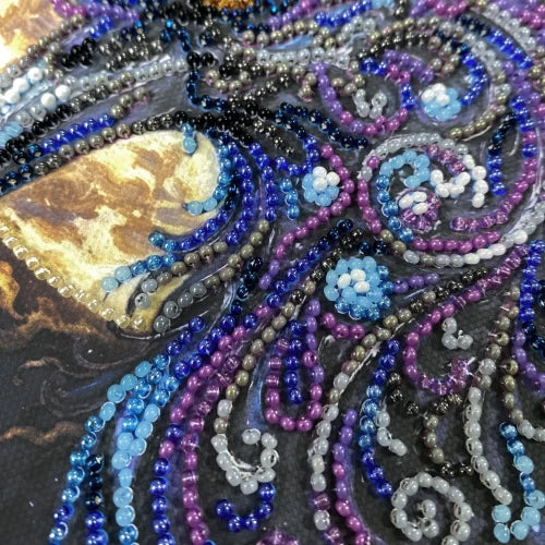 Amber Gaze Bead Embroidery