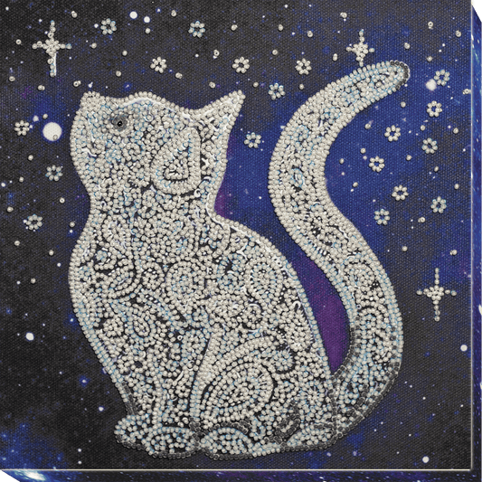 Star Cat Bead Embroidery