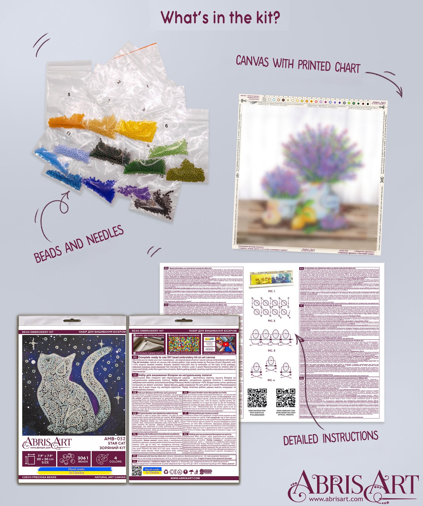 Star Cat Bead Embroidery