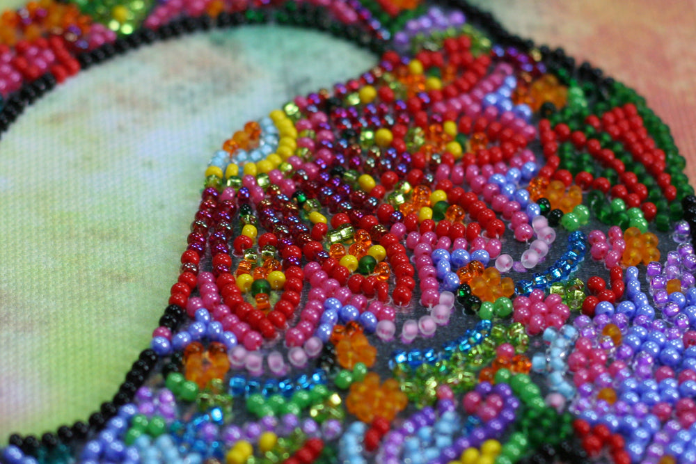 Playful Kitten Bead Embroidery