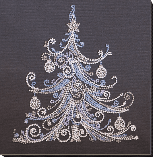 Herringbone Silver Tree Bead Embroidery