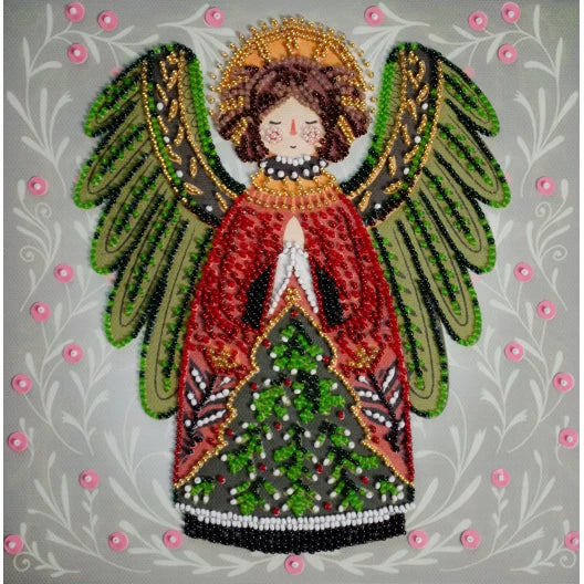 Guardian of the Christmas Miracle Angel Bead Embroidery