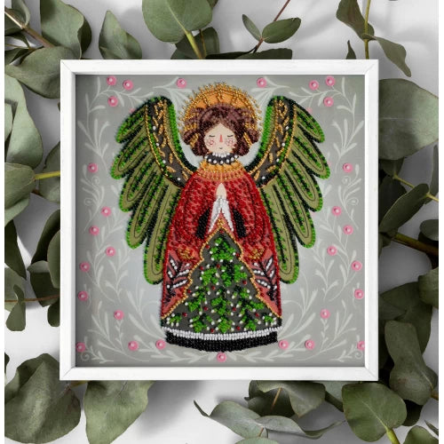 Guardian of the Christmas Miracle Angel Bead Embroidery