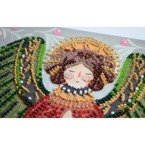 Guardian of the Christmas Miracle Angel Bead Embroidery