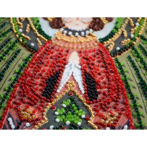 Guardian of the Christmas Miracle Angel Bead Embroidery