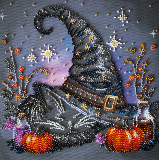 Dream of the Witch Black Kitty Bead Embroidery