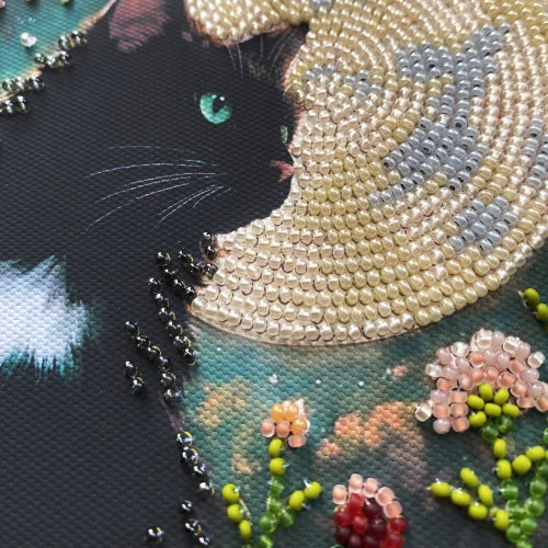 Can't Sleep Cat Bead Embroidery