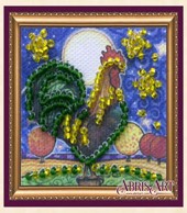 Gold Crest Mini Bead Embroidery