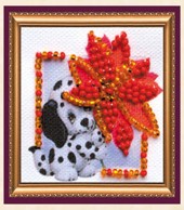 Scarlet Flower Mini Bead Embroidery