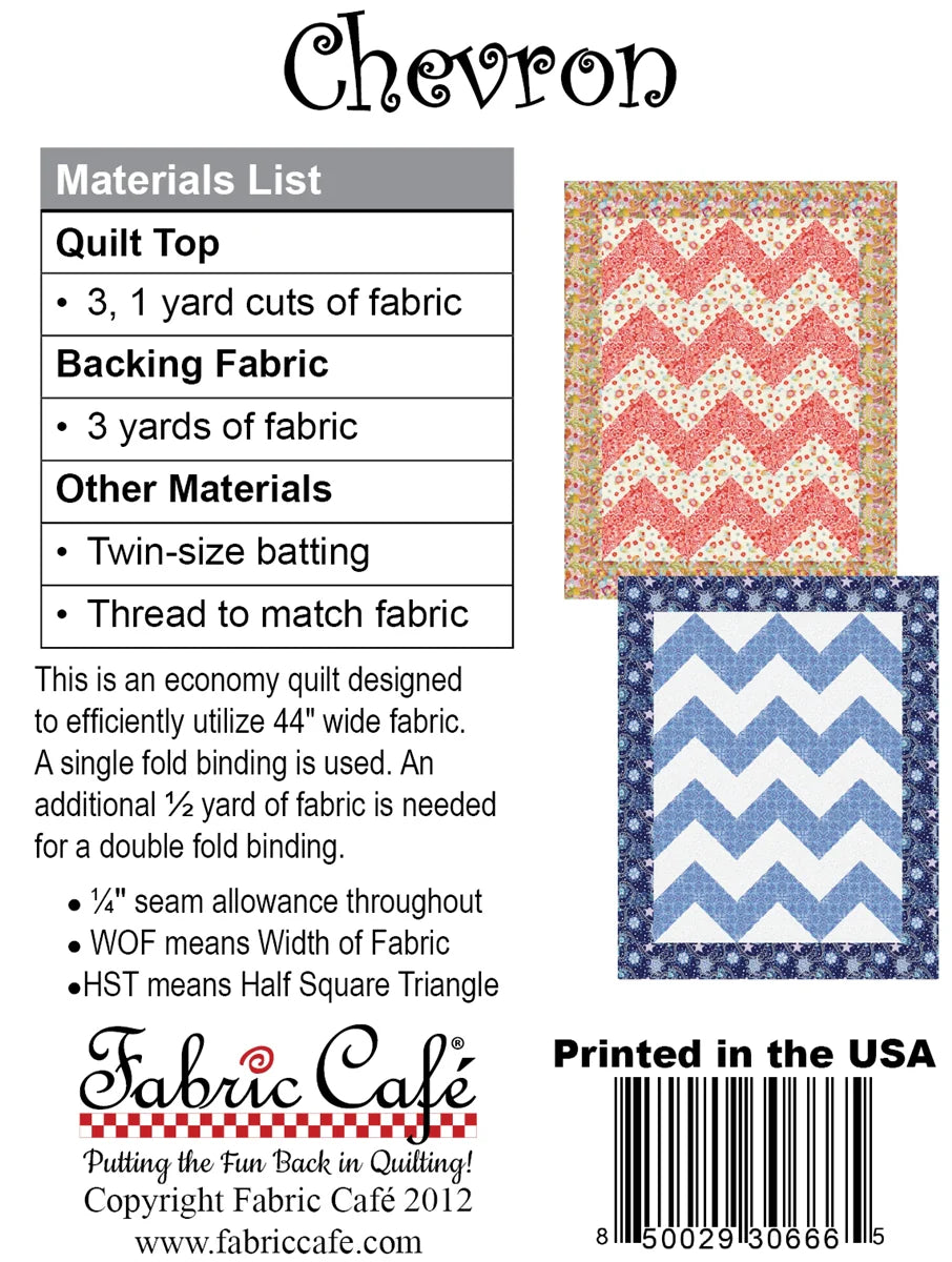 Chevron 3-Yard Quilt Pattern