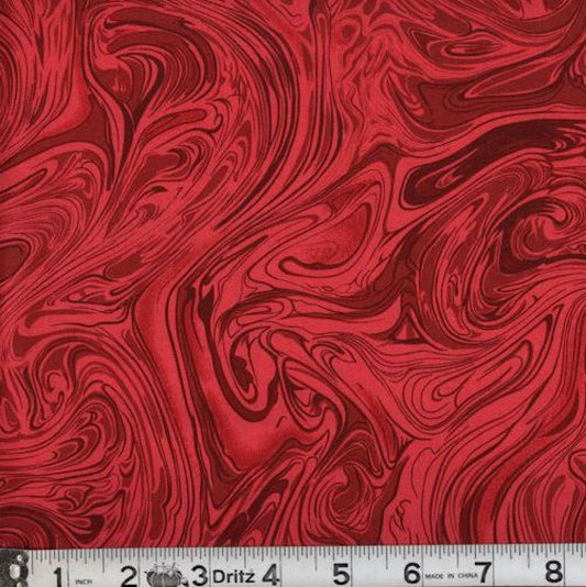 Quilt Back - 108" - Marbleicious Red