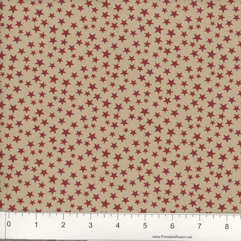 Quilt Back - 108" - Patriotic Print #32 Antique Red