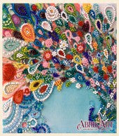 Colored Tail Bird Bead Embroidery