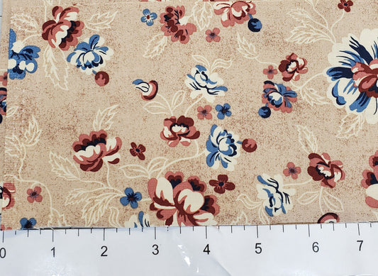 Stitches and Stripes Main Floral Beige