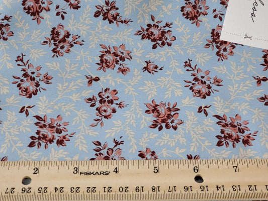 Stitches and Stripes Medium Floral Blue