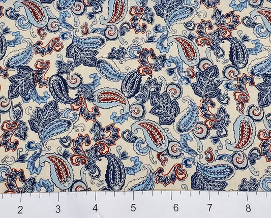 Stitches and Stripes Paisley Beige