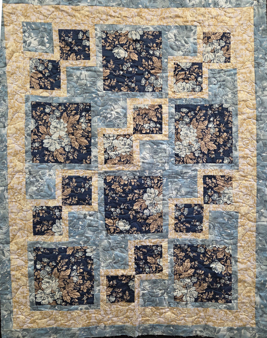 Blue Rose Easy Street Quilt Kit
