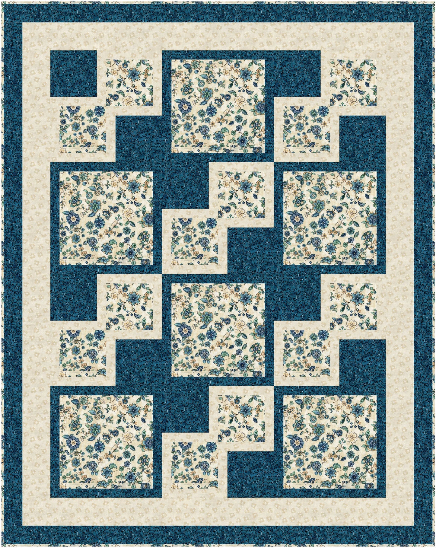 Armour Blue Easy Street Quilt Kit