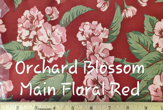 Orchard Blossom Main Floral Red