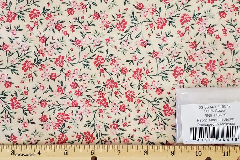 So Sweet - Small Floral Cream - 4 yd