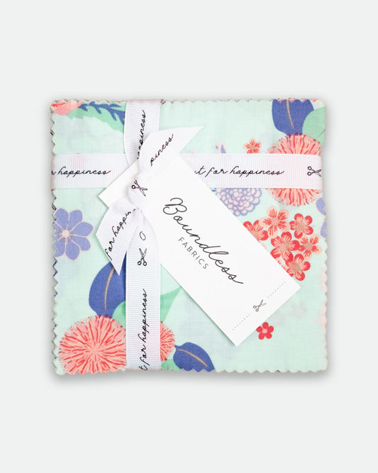Charm Pack - Boundless Wanderlust (Mint) Collection - 5 in x 5 in